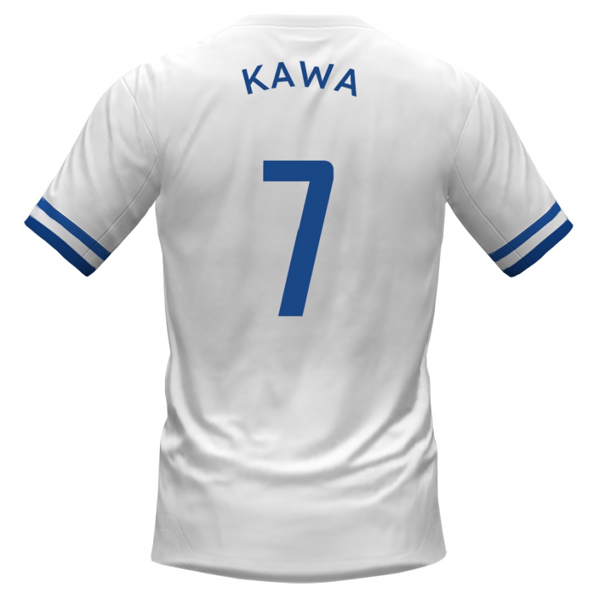 ילדים כדורגל דייוויד קאווה #7 לבן כחול הרחק ג'רזי 2025/26