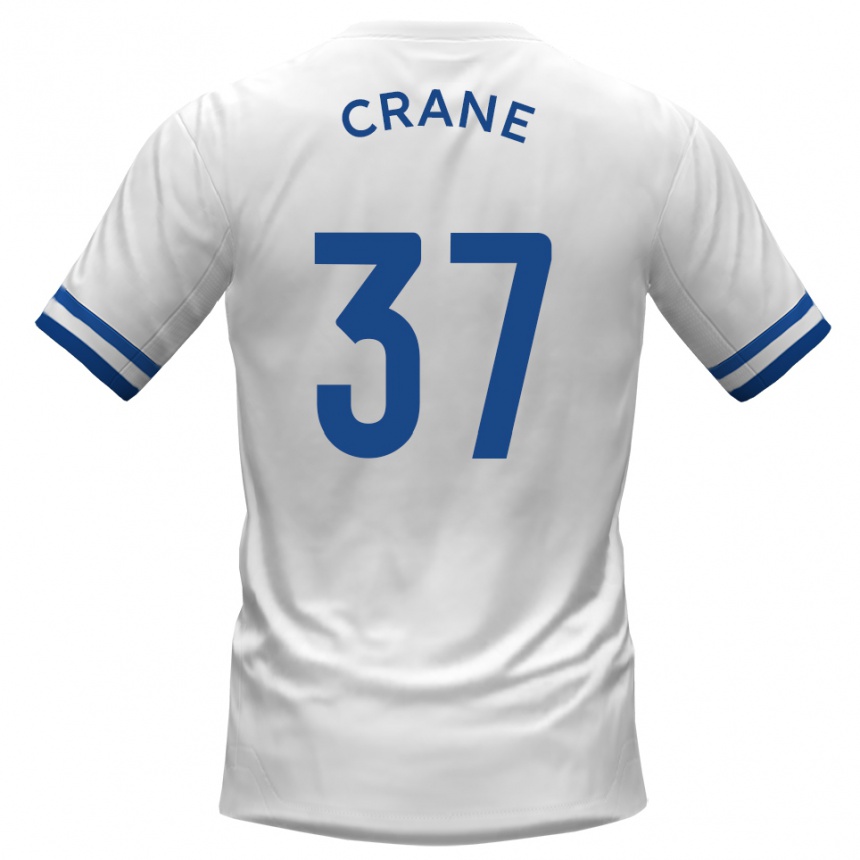 ילדים כדורגל Nick Crane #37 לבן כחול הרחק ג'רזי 2025/26