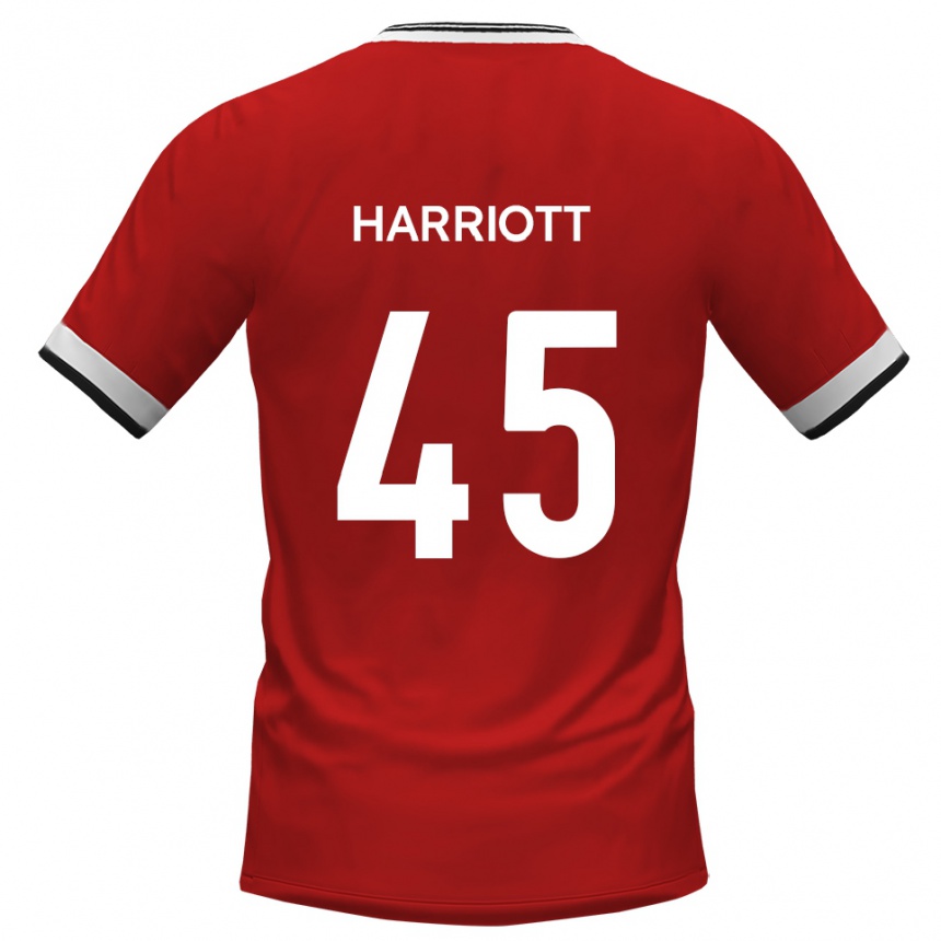 ילדים כדורגל קאלום הריוט #45 לבן שחור הרחק ג'רזי 2025/26