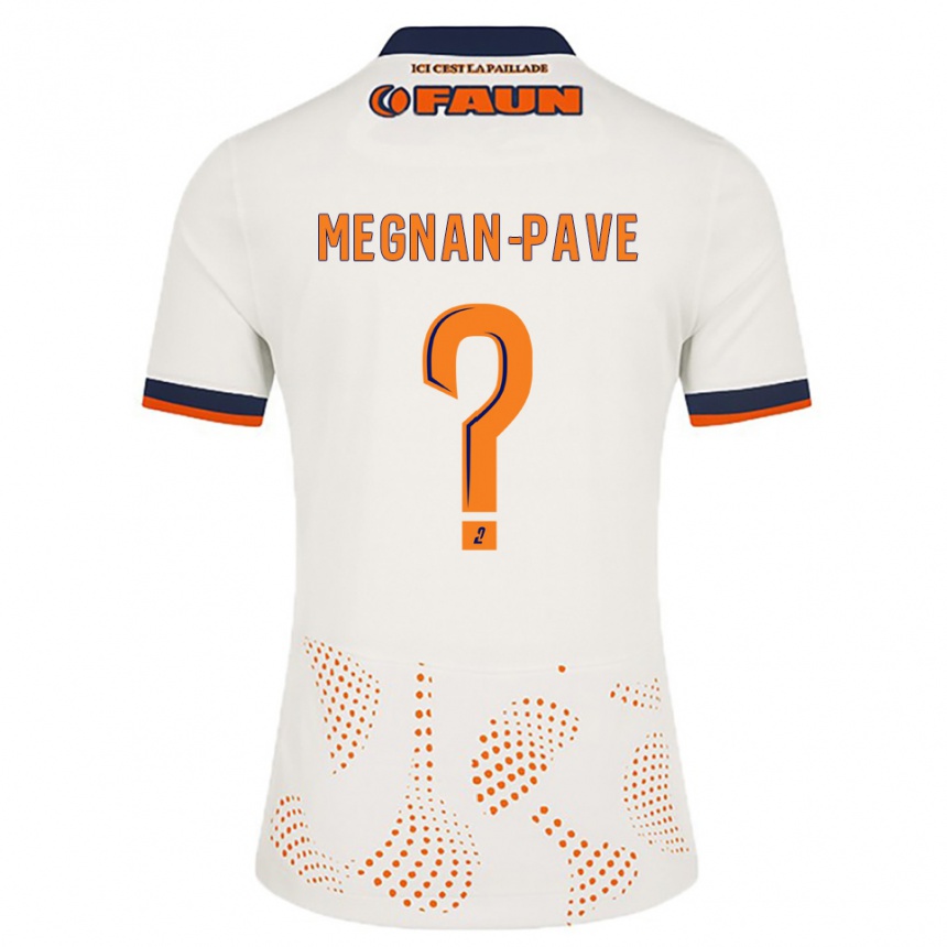 ילדים כדורגל Lacine Megnan-Pave #0 לבן כתום הרחק ג'רזי 2025/26