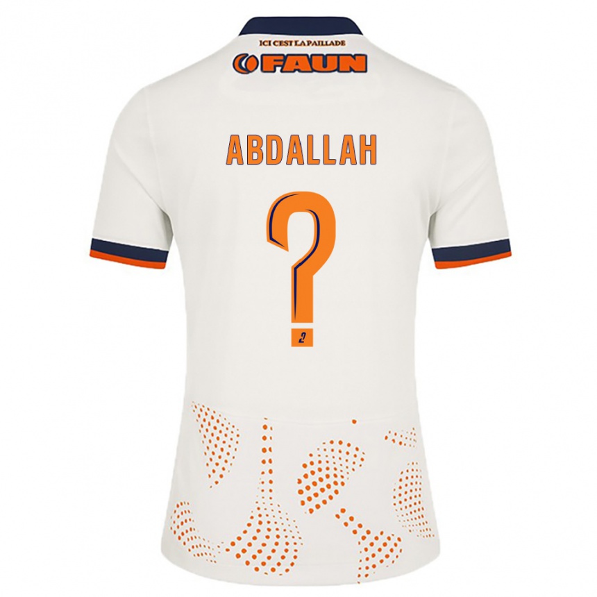 ילדים כדורגל Ikrame Abdallah #0 לבן כתום הרחק ג'רזי 2025/26