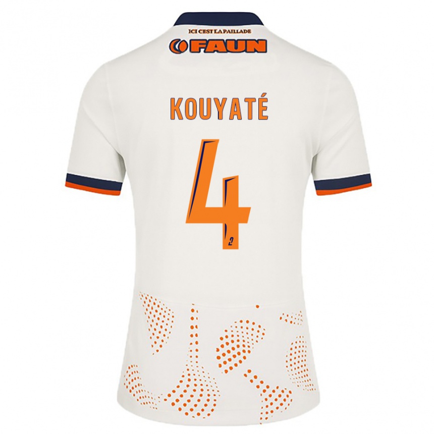 ילדים כדורגל Kiki Kouyaté #4 לבן כתום הרחק ג'רזי 2025/26