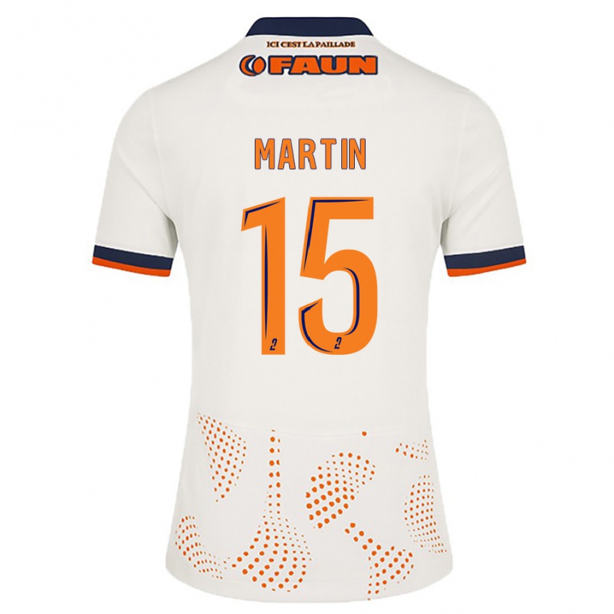 ילדים כדורגל Gabriel Martin #15 לבן כתום הרחק ג'רזי 2025/26