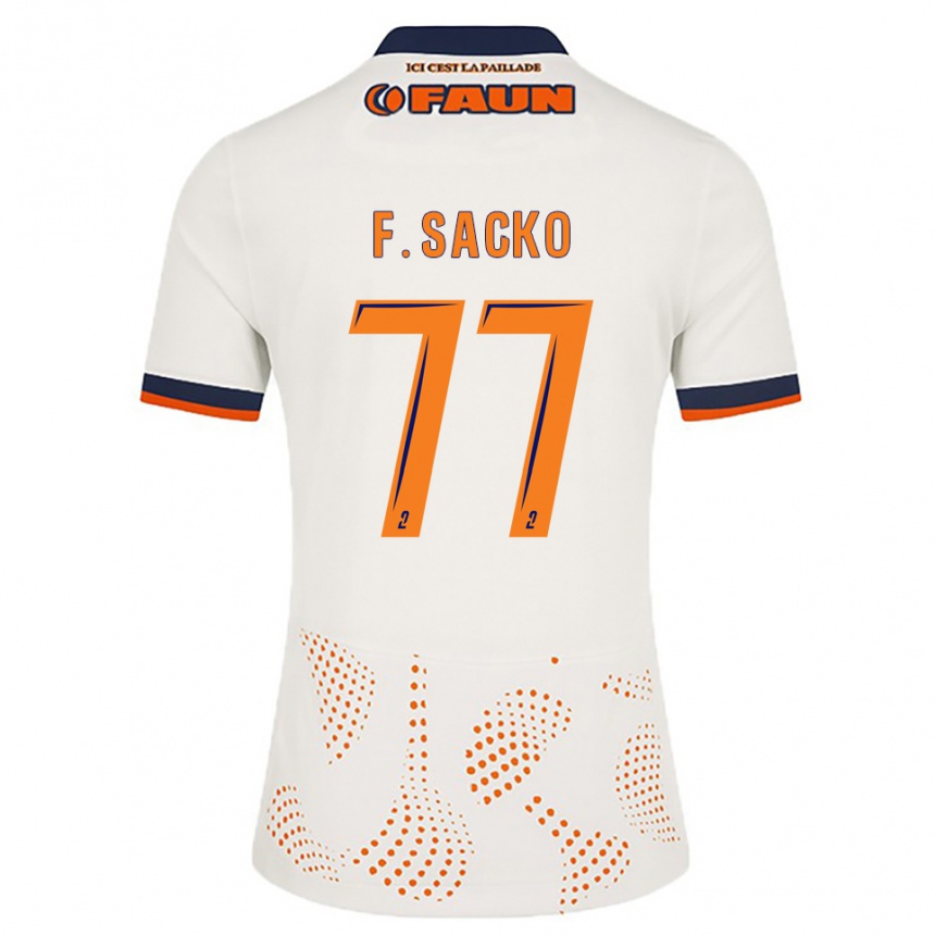 ילדים כדורגל פלאייה סאקו #77 לבן כתום הרחק ג'רזי 2025/26