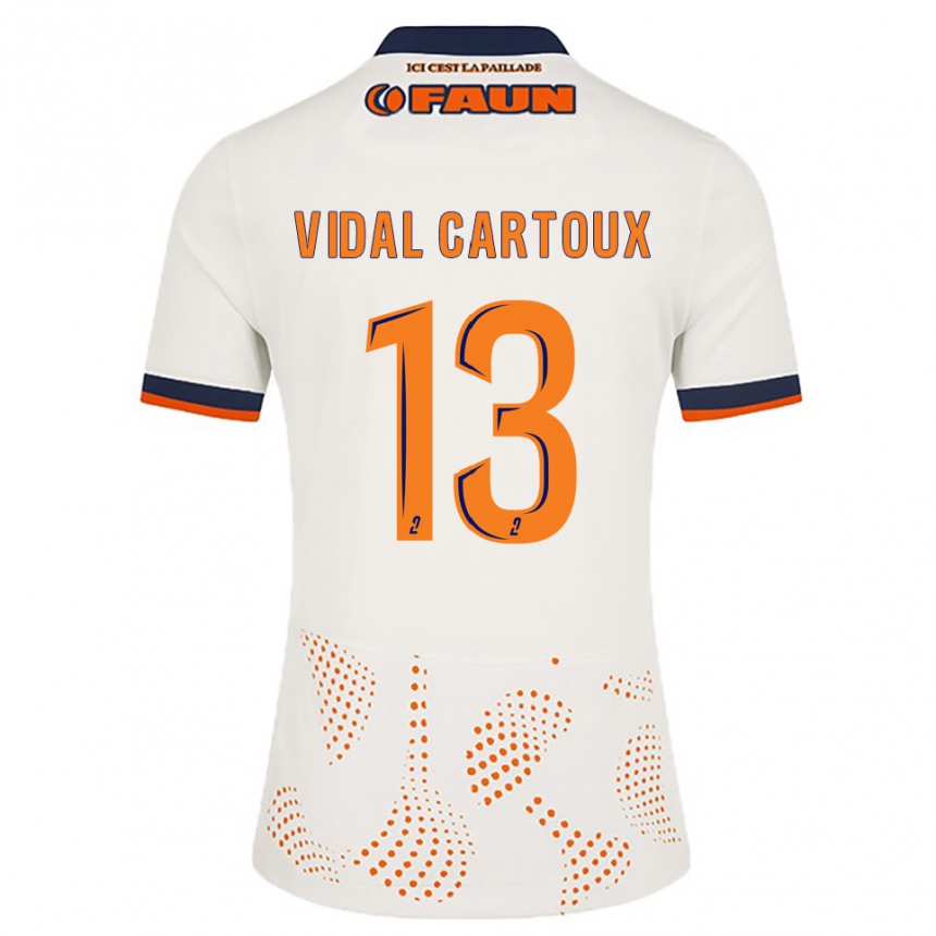 ילדים כדורגל Noah Vidal Cartoux #13 לבן כתום הרחק ג'רזי 2025/26