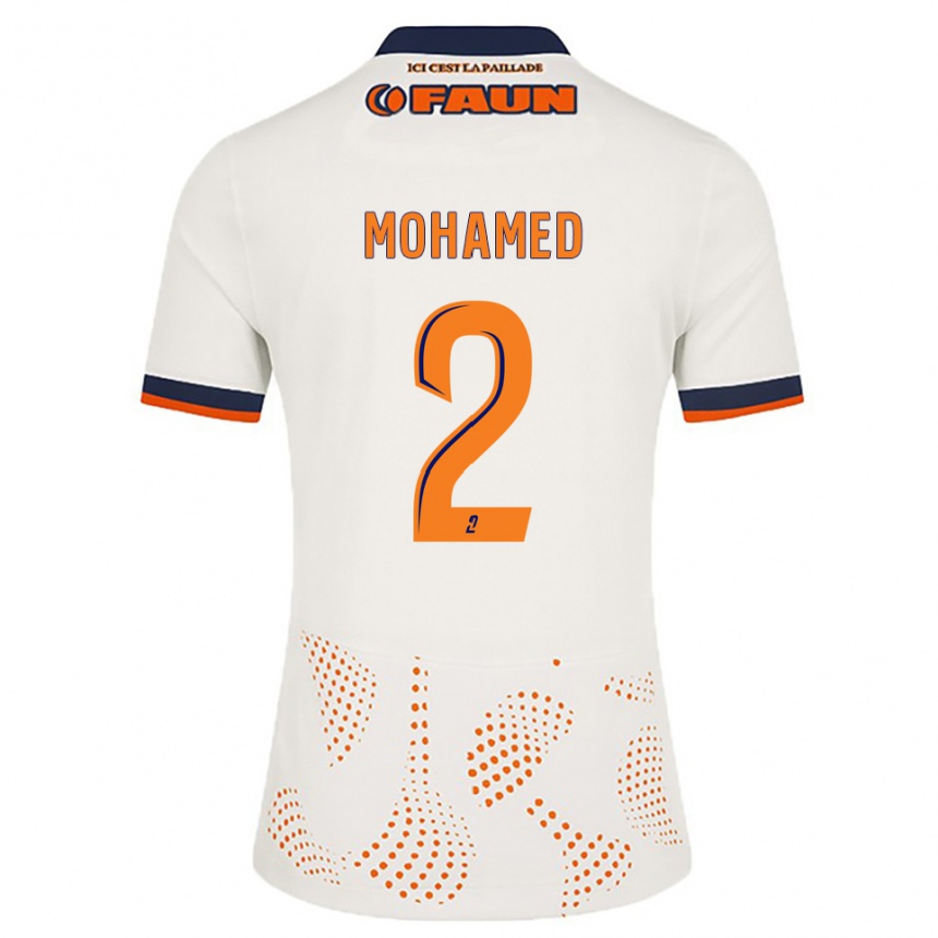 ילדים כדורגל Isyak Mohamed #2 לבן כתום הרחק ג'רזי 2025/26