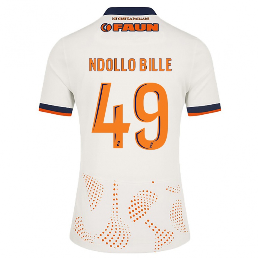 ילדים כדורגל Wilfried Ndollo Bille #49 לבן כתום הרחק ג'רזי 2025/26