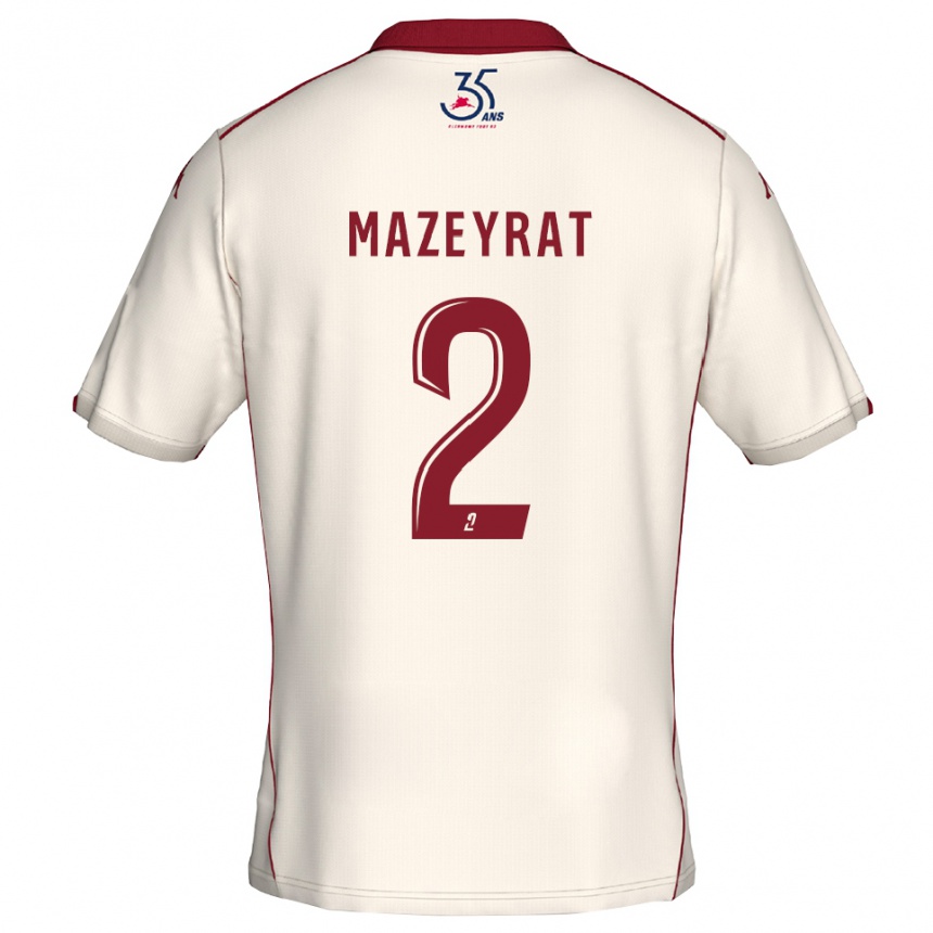 ילדים כדורגל גאבן מזיראט #2 לבן בורדו הרחק ג'רזי 2025/26 ילדים כדורגל גאבן מזיראט #2 לבן בורדו הרחק ג'רזי 2025/26