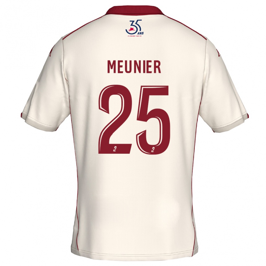 ילדים כדורגל אמה מונייר #25 לבן בורדו הרחק ג'רזי 2025/26