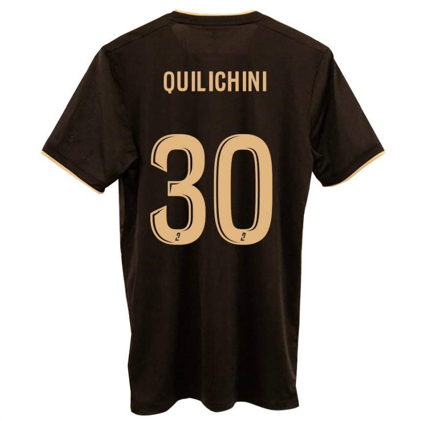 ילדים כדורגל Ghjuvanni Quilichini #30 כחול אדום הרחק ג'רזי 2025/26