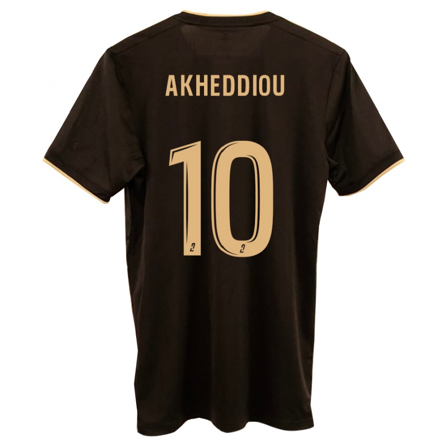ילדים כדורגל Rayan Akheddiou #10 כחול אדום הרחק ג'רזי 2025/26