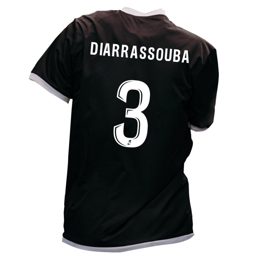 ילדים כדורגל Corneille Diarrassouba #3 שחור זהב הרחק ג'רזי 2025/26