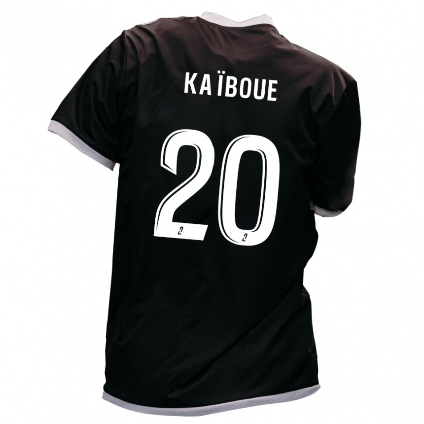 ילדים כדורגל Kylian Kaïboue #20 שחור זהב הרחק ג'רזי 2025/26