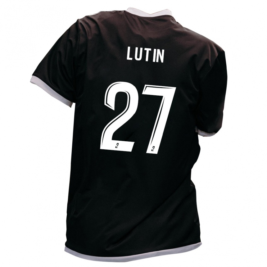 ילדים כדורגל ריאן לוטין #27 שחור זהב הרחק ג'רזי 2025/26