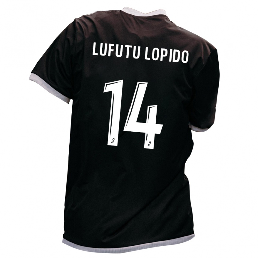 ילדים כדורגל Brooklyn Lufutu Lopido #14 שחור זהב הרחק ג'רזי 2025/26