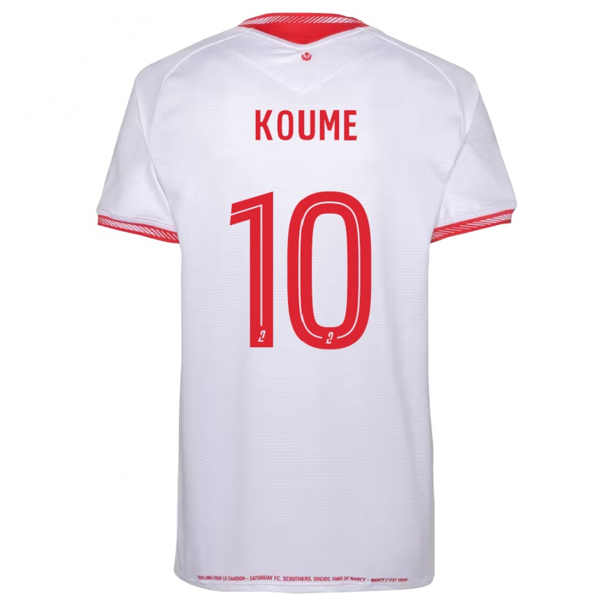 ילדים כדורגל Mamoudou Koume #10 שחור אדום הרחק ג'רזי 2025/26