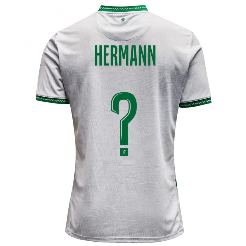 ילדים כדורגל Laura Hermann #0 לבן ירוק הרחק ג'רזי 2025/26