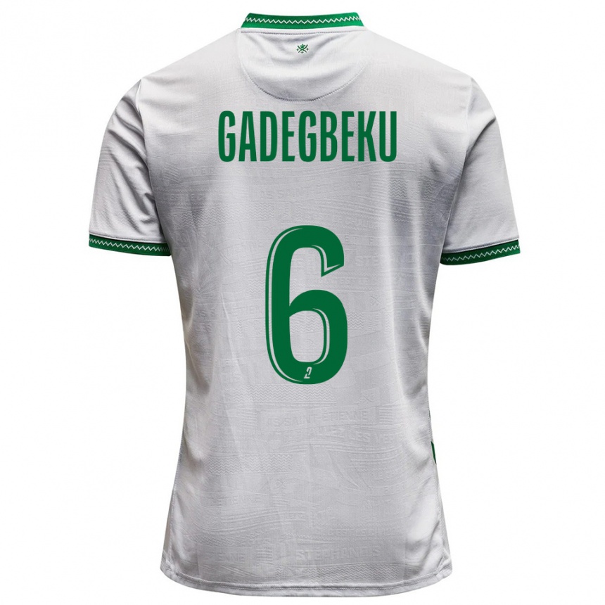 ילדים כדורגל לואן גדגבקו #6 לבן ירוק הרחק ג'רזי 2025/26