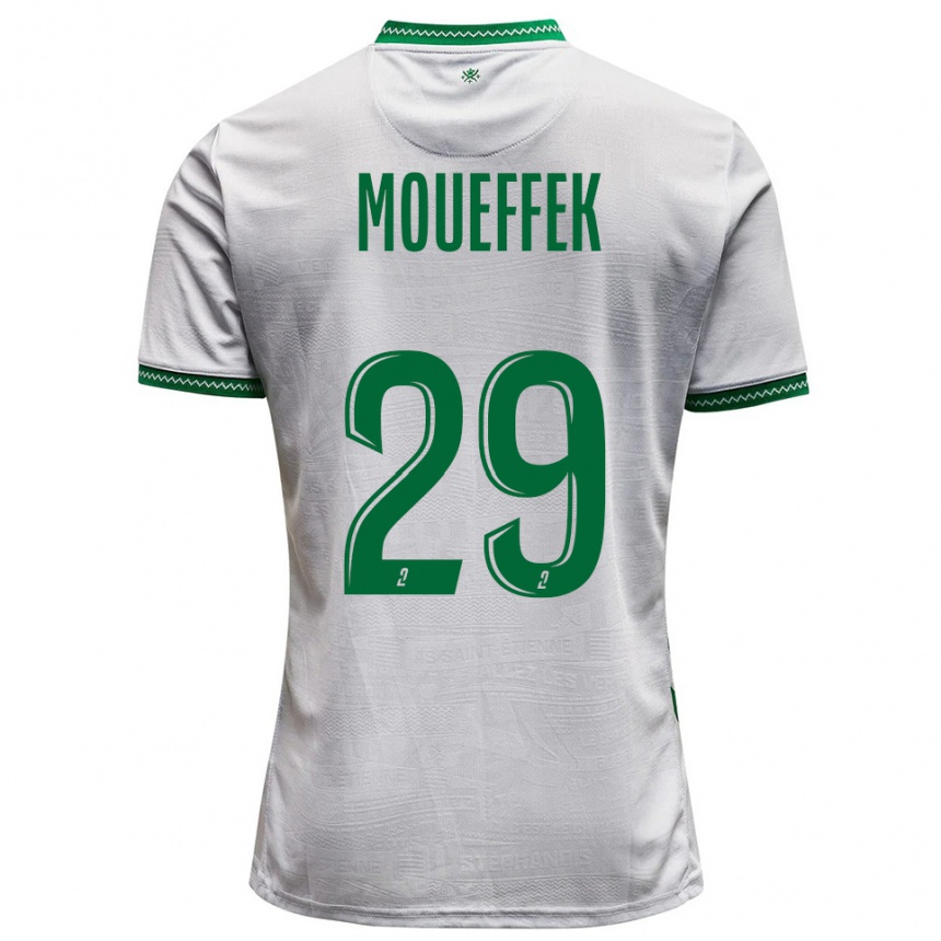 ילדים כדורגל איימן מואפק #29 לבן ירוק הרחק ג'רזי 2025/26