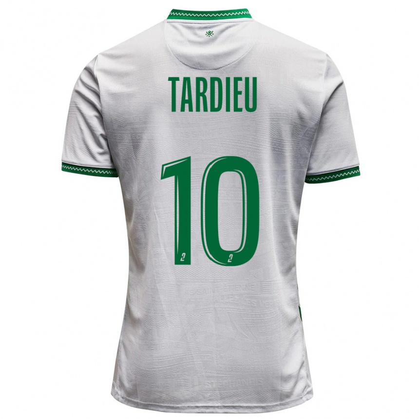 ילדים כדורגל פלוריאן טארדיו #10 לבן ירוק הרחק ג'רזי 2025/26