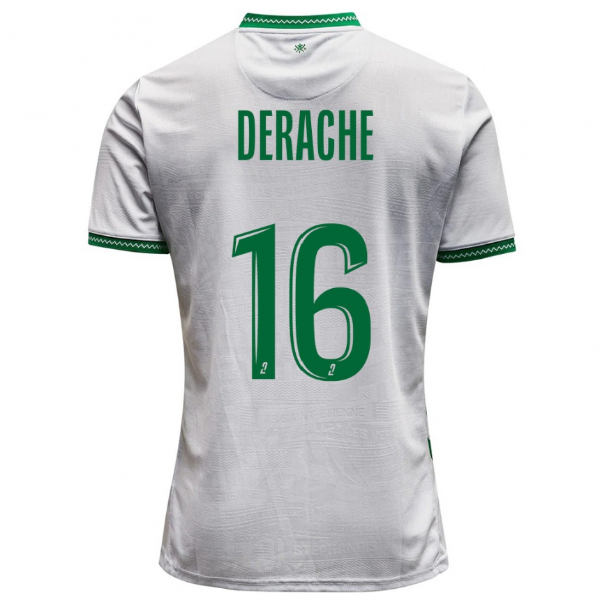 ילדים כדורגל ג׳וסף דראש #16 לבן ירוק הרחק ג'רזי 2025/26