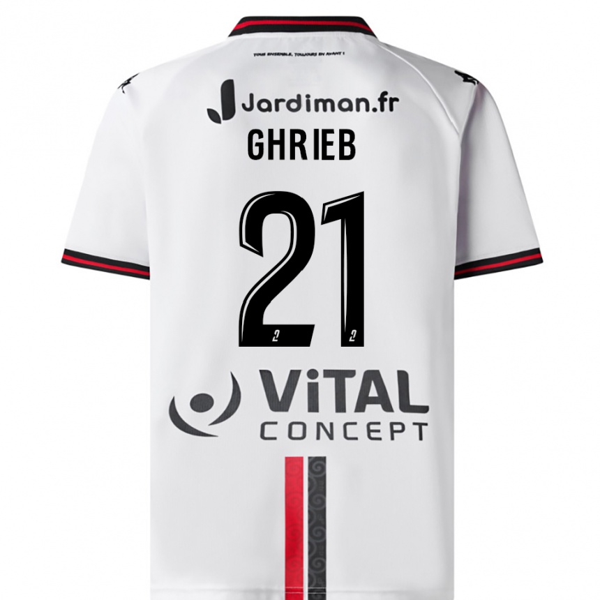 ילדים כדורגל ריאן גרייב #21 לבן אדום הרחק ג'רזי 2025/26