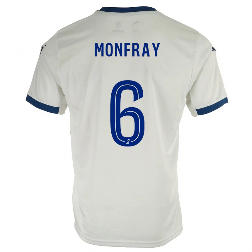 ילדים כדורגל אדריאן מונפריי #6 לבן כחול הרחק ג'רזי 2025/26