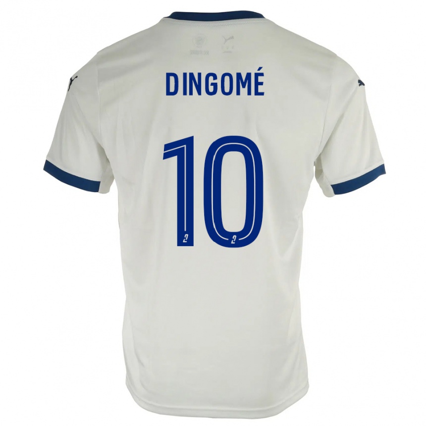 ילדים כדורגל Tristan Dingomé #10 לבן כחול הרחק ג'רזי 2025/26