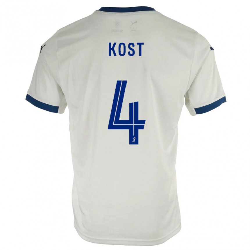 ילדים כדורגל אנזו קוסט #4 לבן כחול הרחק ג'רזי 2025/26