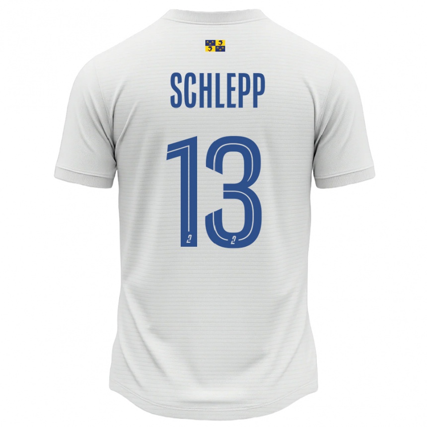 ילדים כדורגל אנג׳ליק שלפ #13 לבן כחול הרחק ג'רזי 2025/26