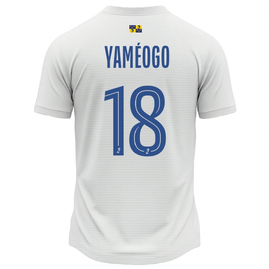 ילדים כדורגל באשירו ימאוגו #18 לבן כחול הרחק ג'רזי 2025/26