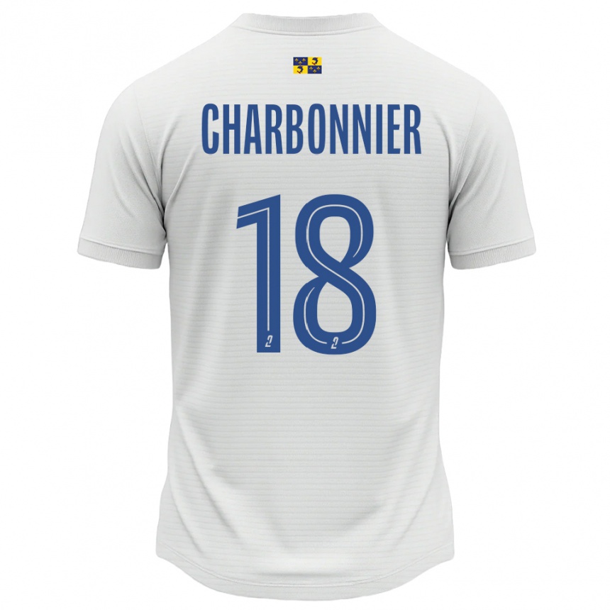 ילדים כדורגל קנדיס שרבונייה #18 לבן כחול הרחק ג'רזי 2025/26