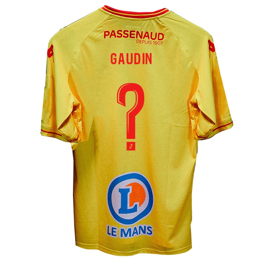 ילדים כדורגל Mathis Gaudin #0 צהוב הרחק ג'רזי 2025/26