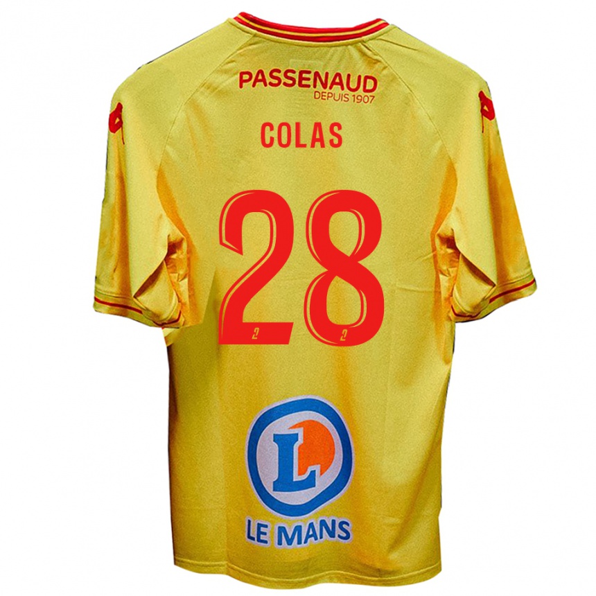 ילדים כדורגל Erwan Colas #28 צהוב הרחק ג'רזי 2025/26