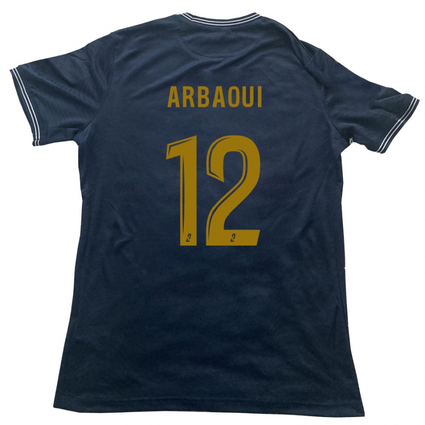 ילדים כדורגל Walid Arbaoui #12 כחול נייבי זהב הרחק ג'רזי 2025/26