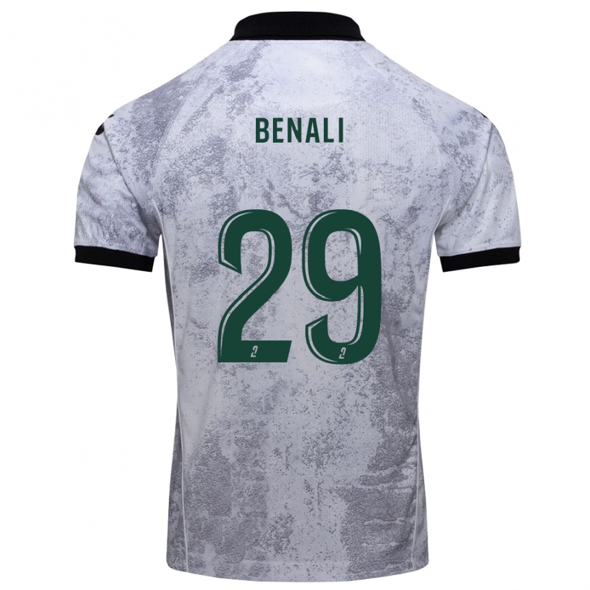 ילדים כדורגל הסן בנאלי #29 לבן שחור הרחק ג'רזי 2025/26