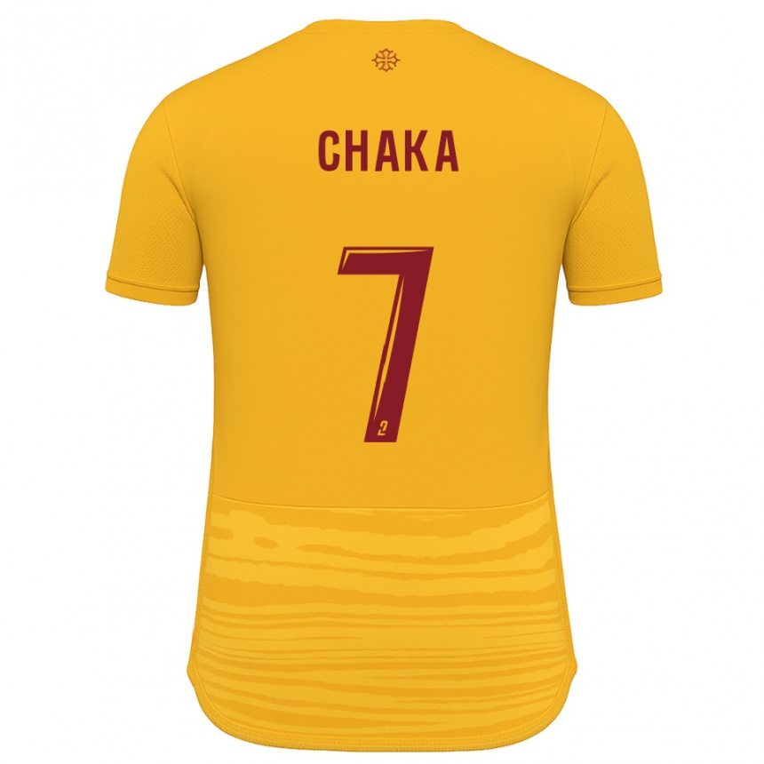 ילדים כדורגל Kaël Chaka #7 כתום בורדו הרחק ג'רזי 2025/26