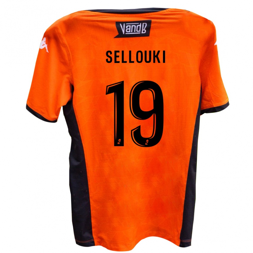 ילדים כדורגל Malik Sellouki #19 לבן שחור הרחק ג'רזי 2025/26