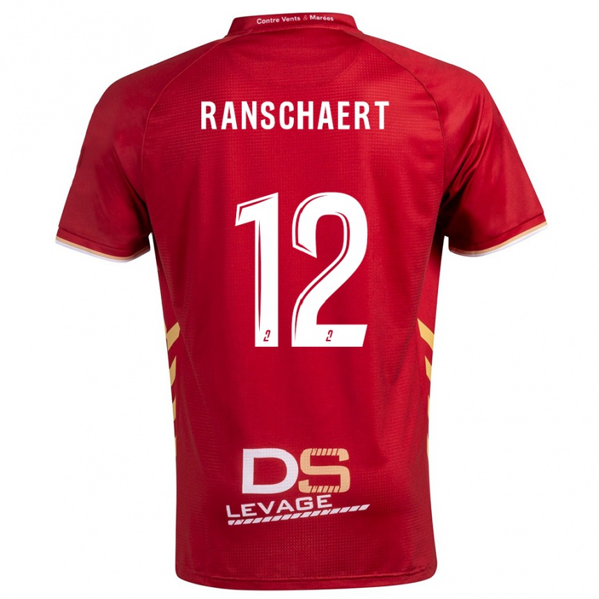 ילדים כדורגל Rafael Ranschaert #12 בורדו זהב הרחק ג'רזי 2025/26