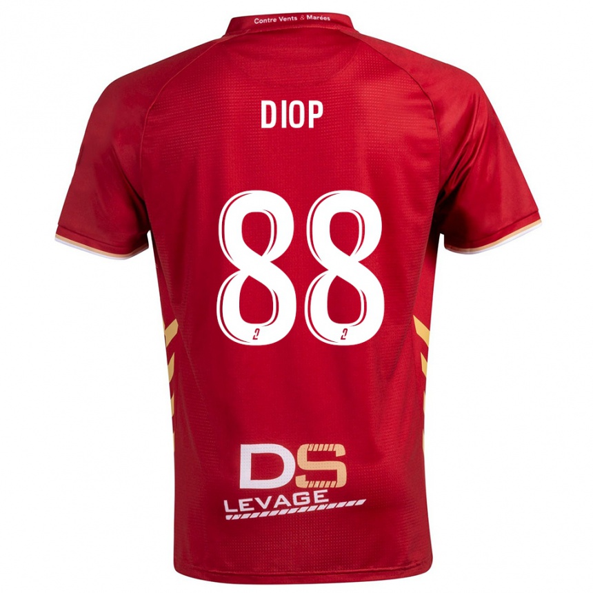 ילדים כדורגל Malick Diop #88 בורדו זהב הרחק ג'רזי 2025/26