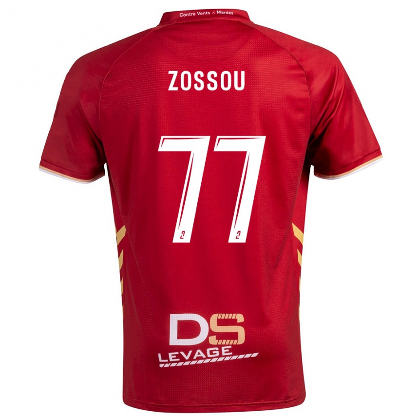 ילדים כדורגל Aristide Zossou #77 בורדו זהב הרחק ג'רזי 2025/26