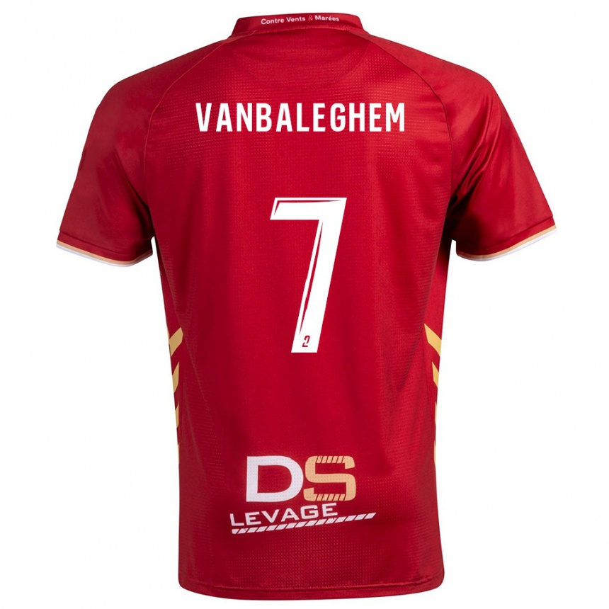 ילדים כדורגל Martin Vanbaleghem #7 בורדו זהב הרחק ג'רזי 2025/26