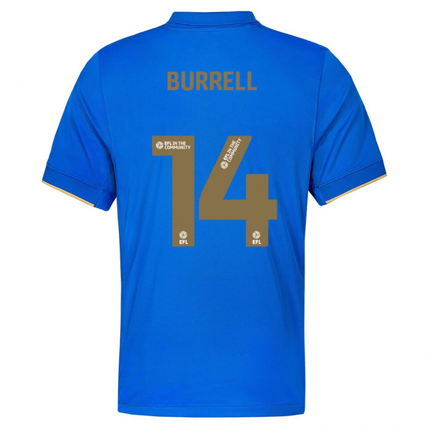 גברים כדורגל Will Burrell #14 כחול זהב ג'רזי ביתית 2025/26
