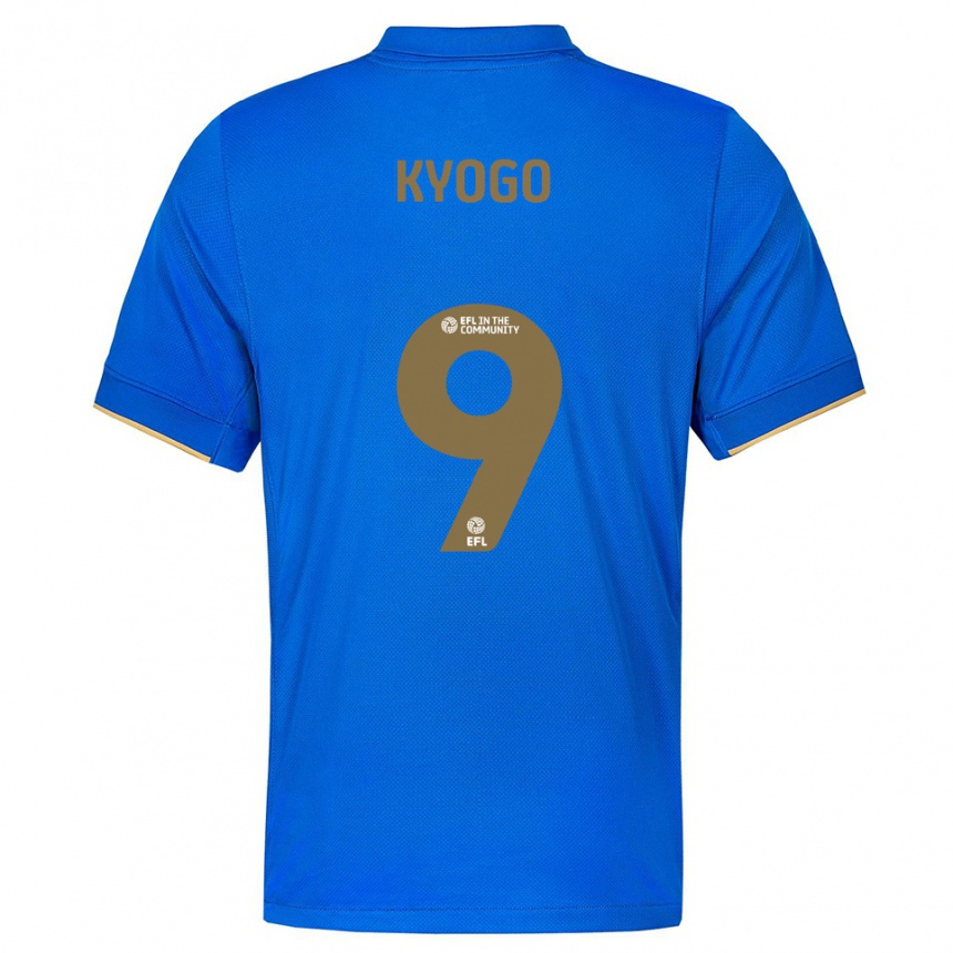 גברים כדורגל קיוגו פורוהאשי #9 כחול זהב ג'רזי ביתית 2025/26