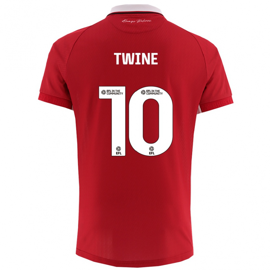 גברים כדורגל סקוט טווין #10 אדום לבן ג'רזי ביתית 2025/26