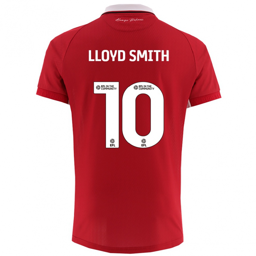 גברים כדורגל לקסי לויד-סמית' #10 אדום לבן ג'רזי ביתית 2025/26
