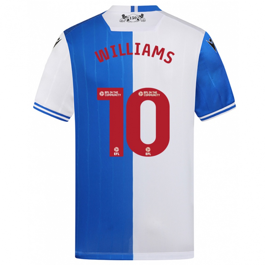 גברים כדורגל Chloe Williams #10 כחול לבן ג'רזי ביתית 2025/26