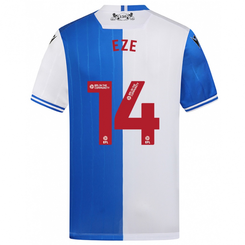 גברים כדורגל סילבר אזה #14 כחול לבן ג'רזי ביתית 2025/26