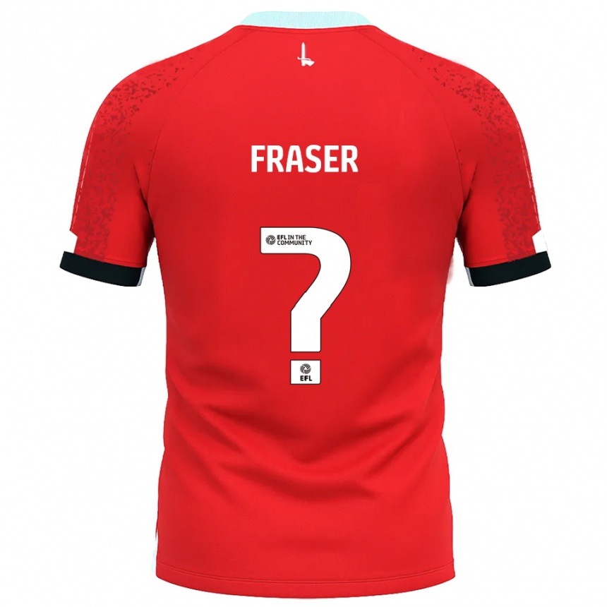 גברים כדורגל Scott Fraser #0 אדום לבן ג'רזי ביתית 2025/26