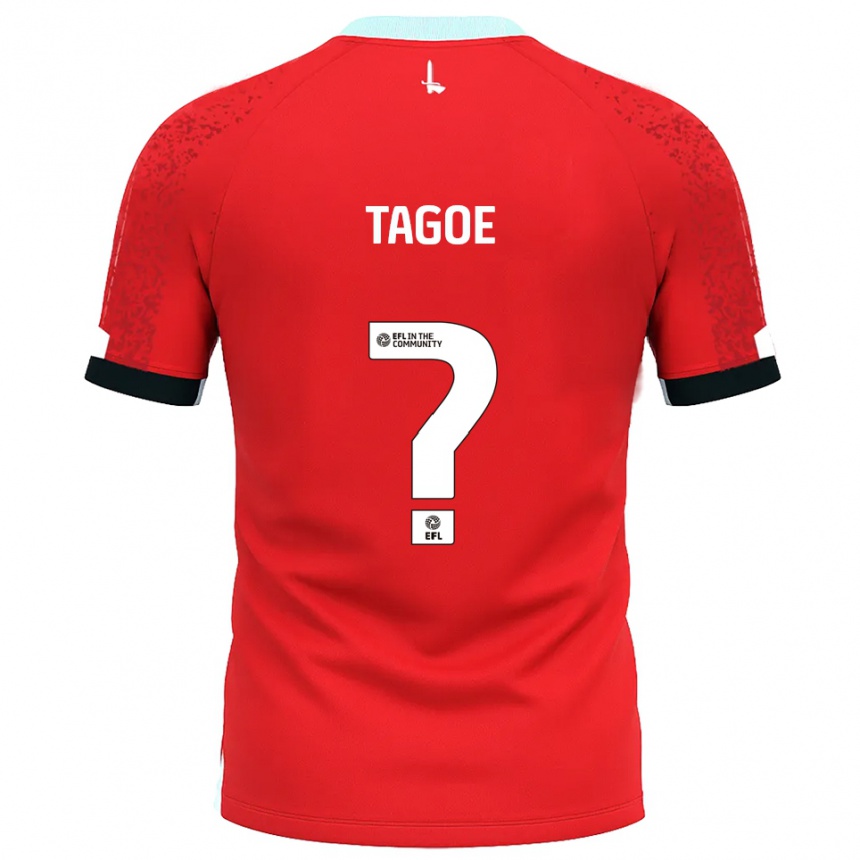 גברים כדורגל Bradley Tagoe #0 אדום לבן ג'רזי ביתית 2025/26